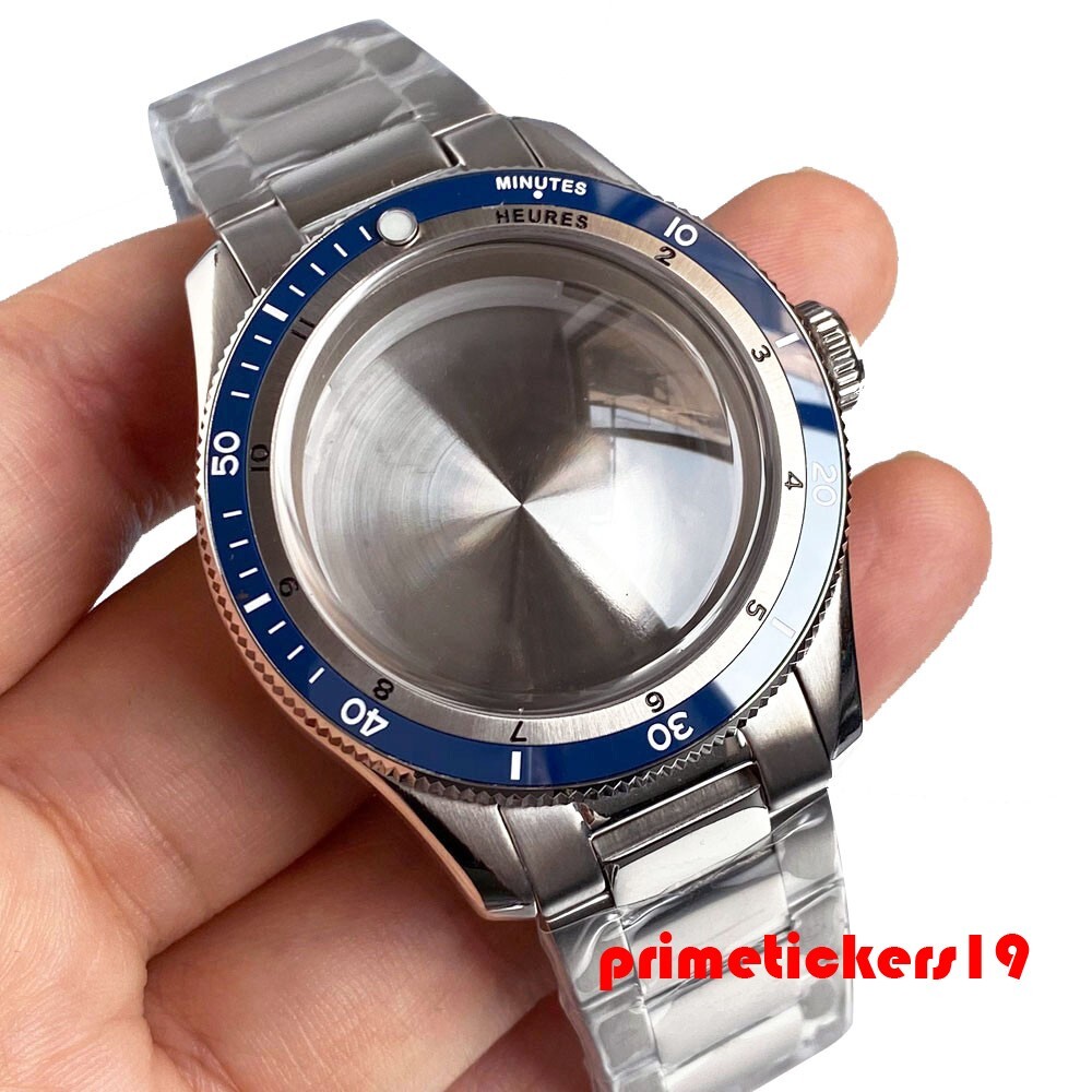 Domed Sapphire Dive 40mm Men’s Watch Case+Band+Inner Ring 20BAR Fit NH35 PT5000