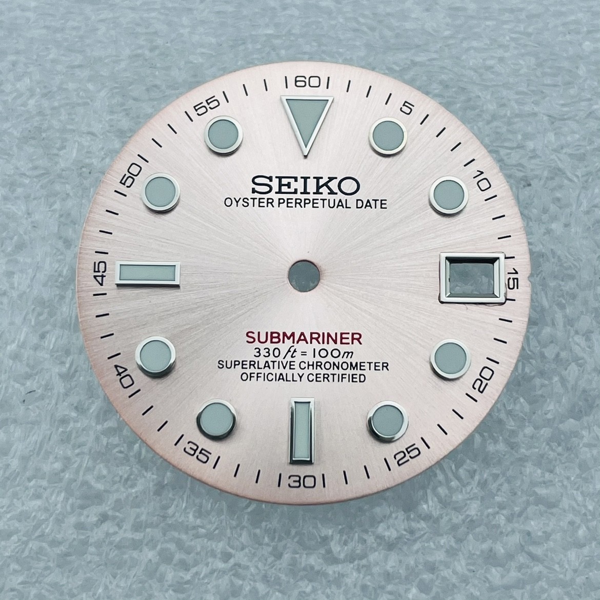 28.5mm Green Luminous Watch Dial Date Fit NH35 NH36 Movement