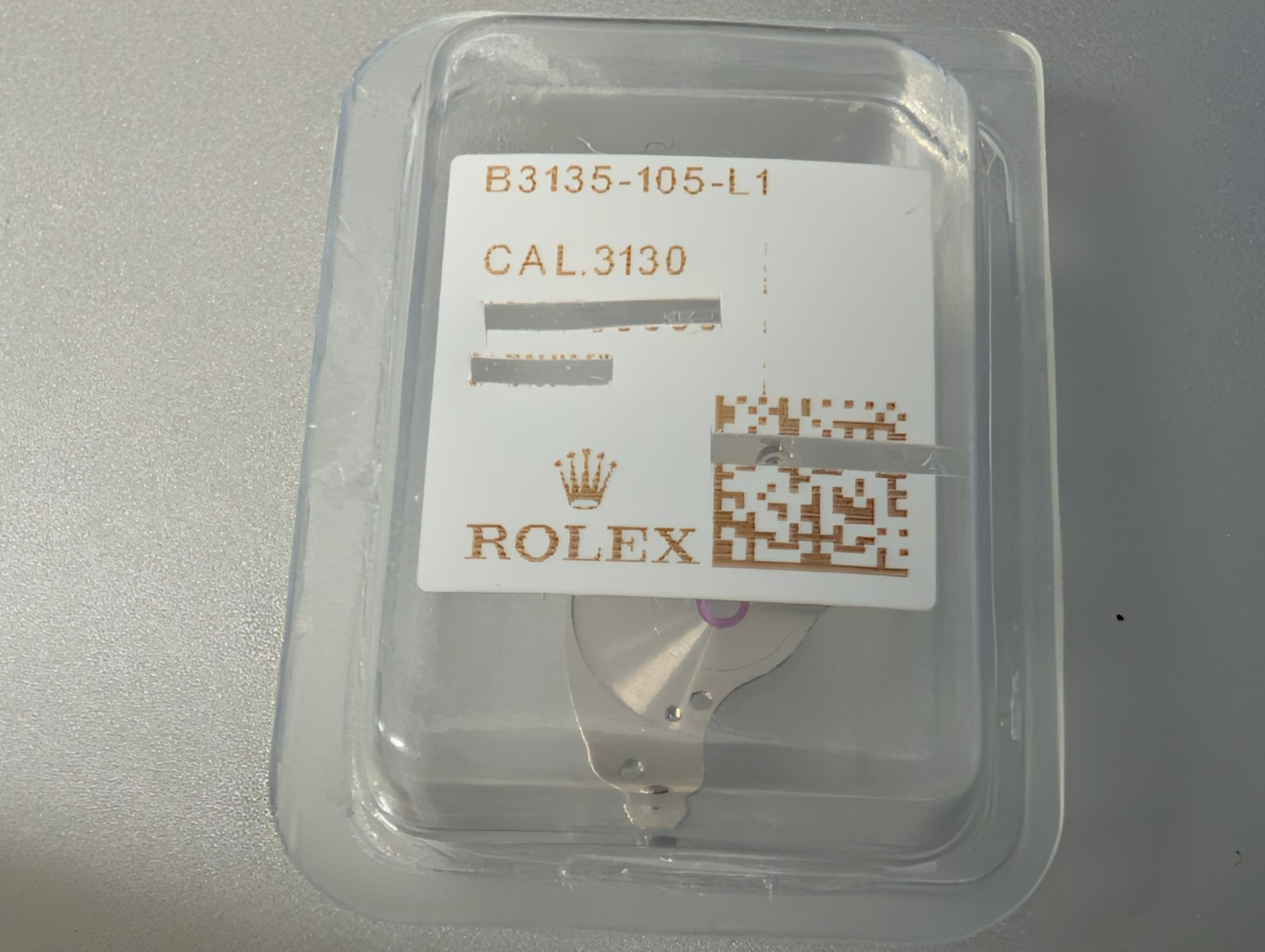 original Rolex 3135 105 Barrel Bridge, NEW/SEALED for watch repair/parts