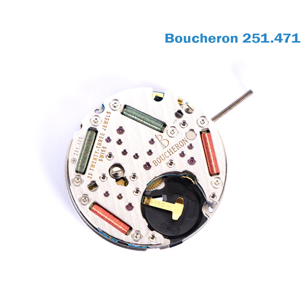 ETA 251.471 (Boucheron Finish) Swiss Movement, Chronograph, White Date Disk on 4