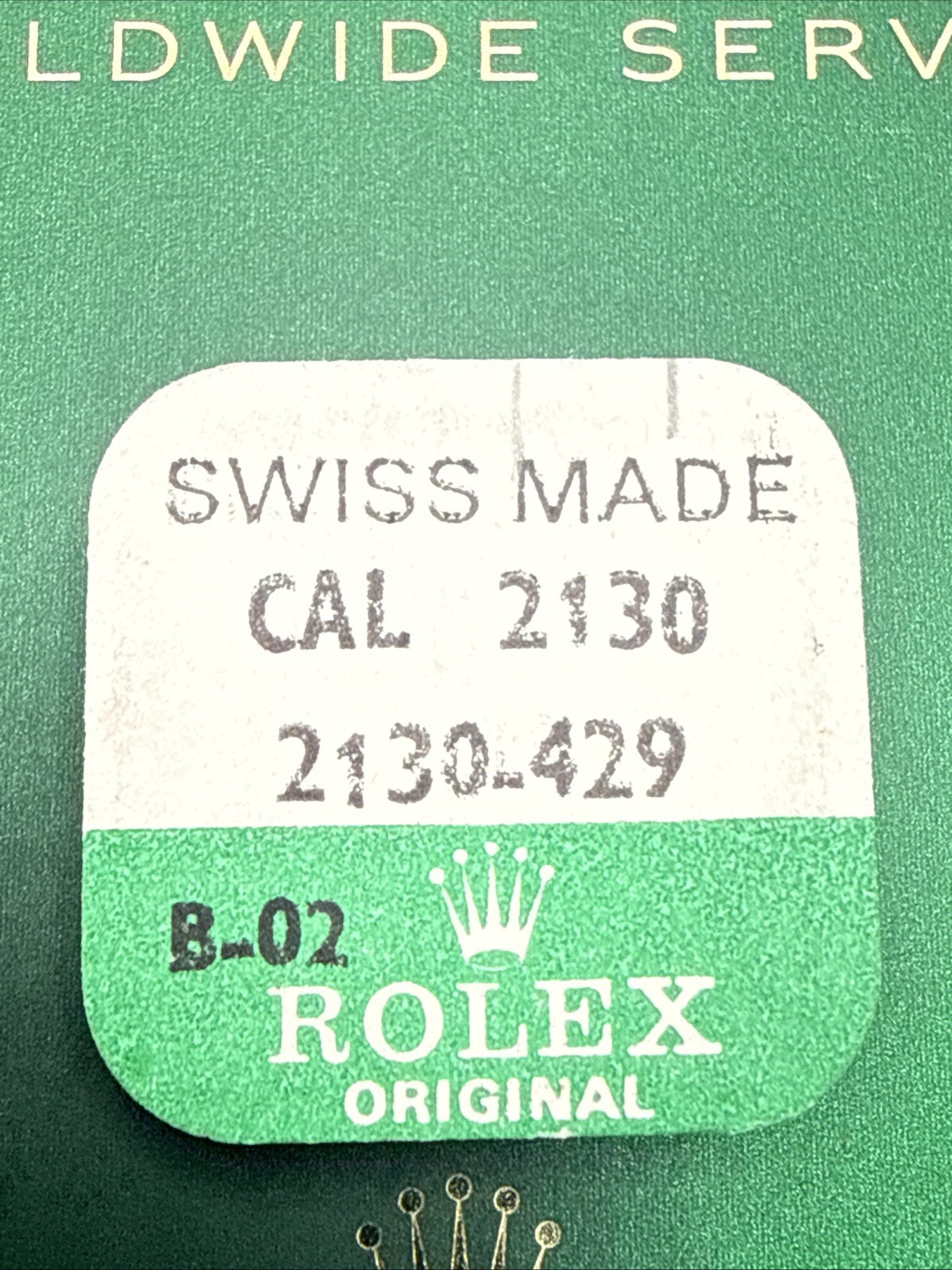 ROLEX 2130 Balance Axle Cod part 2130-429 Cal: 2130