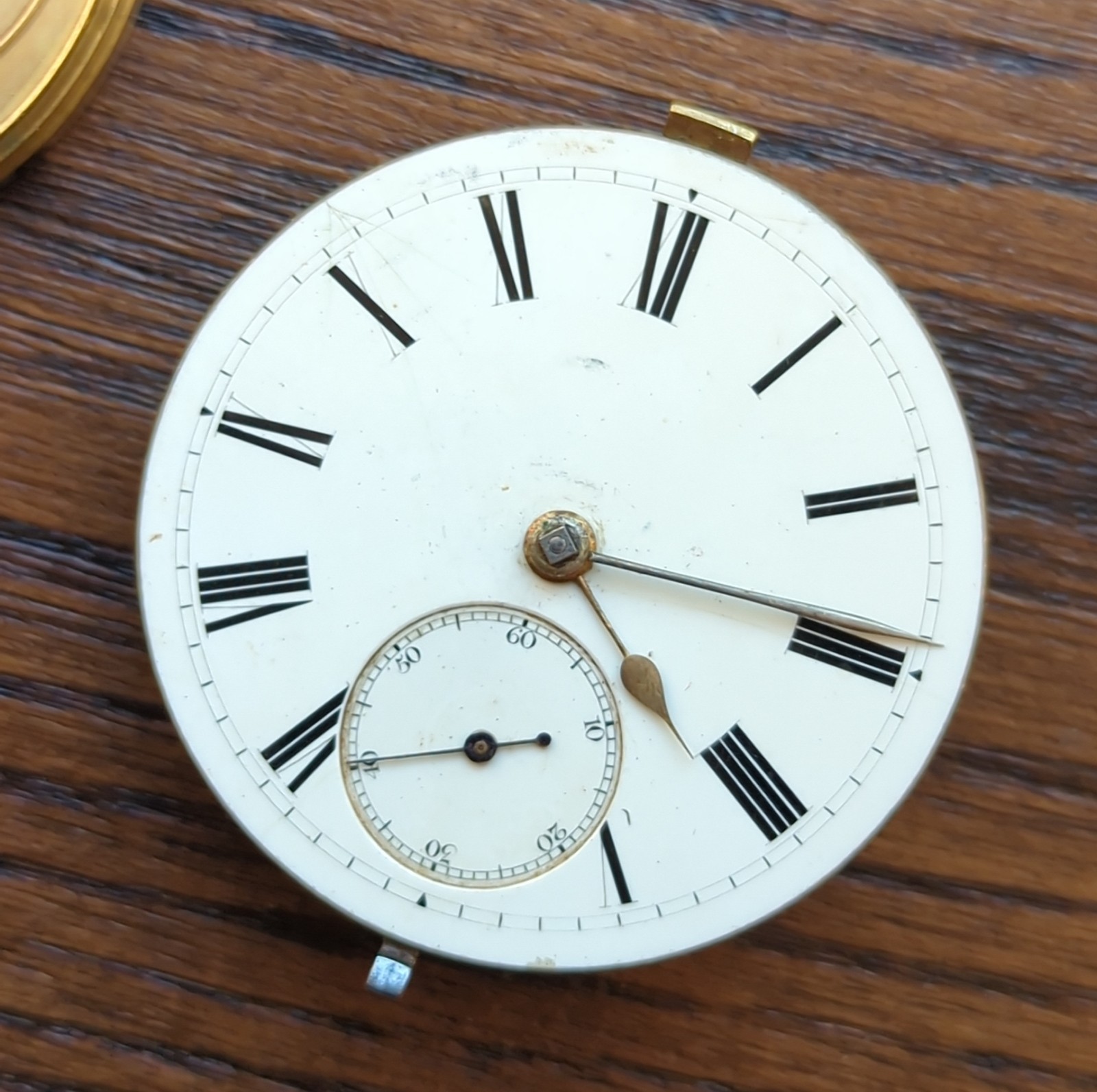R. Wright & Co Coventry Fusee Pocket Watch Movement Ticking but Stops (BT61)