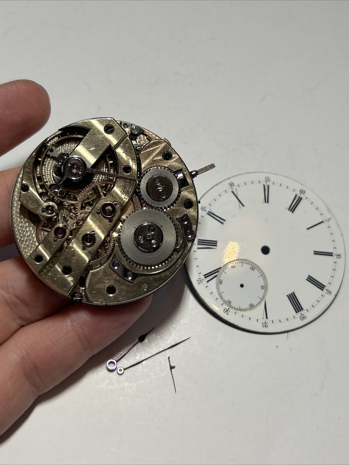 Collectible High Grade NO NAME Full Jewels Wolf Teeth Swiss Pocketwatc Movement