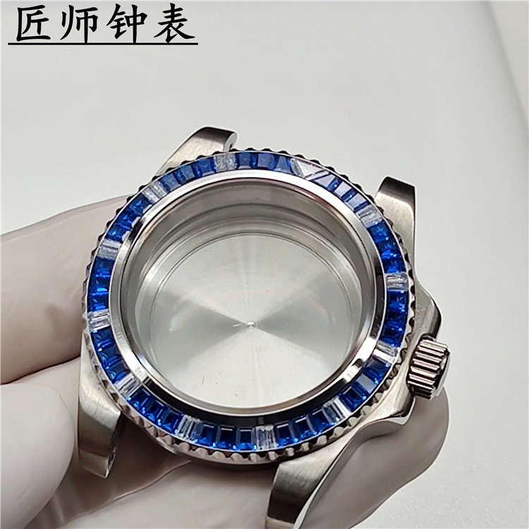 40.5mm Gmt Rainbow Ring Stainless Watch Case Sapphire Glass for Nh34 Nh35 Nh36