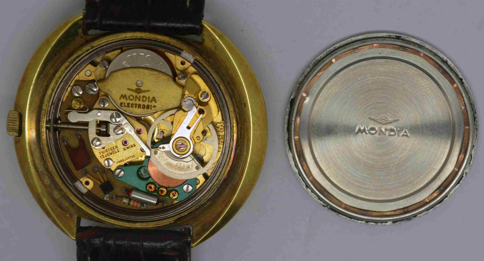 VTG MONDIA ELECTRONIC Gold Plated Wristwatch. Ref: 07.819.20, Cal: 9154. For Ser