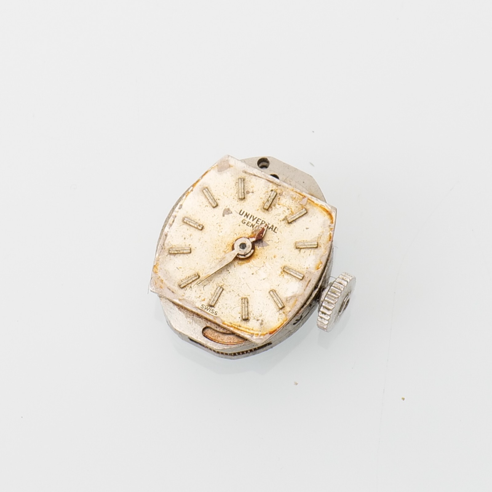 Vintage Universal Genève Cal. 320 Wristwatch Movement w/ Signed UG Crown Parts