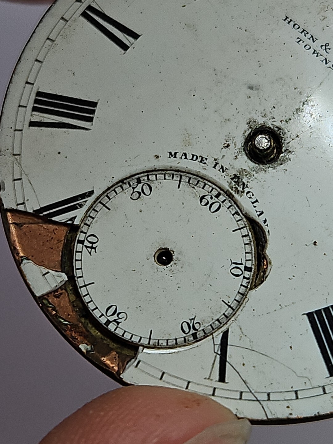 ENGLISH WATCH CO LONDON POCKET WATCH MOVEMENT 16j 43.1mm For Parts/Repair