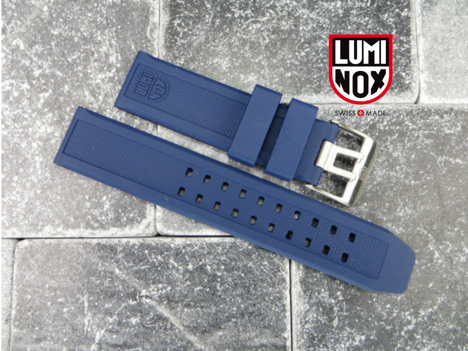 New LUMINOX 23mm Rubber Strap EVO Diver Watch Band 3050 3950 Colormark Blue x1 R
