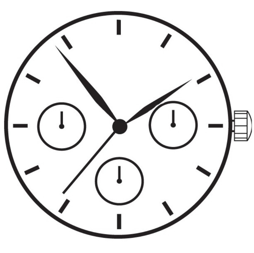 Japan Made Hattori Epson TMI VX3J VX3JE Watch Quartz Movement with Watch Stem