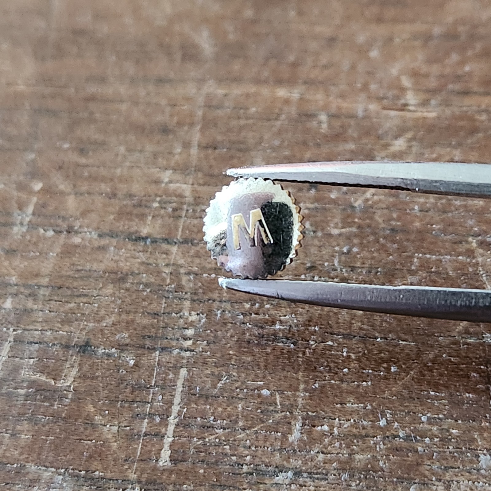 Vintage Designer Watch Crown – Tap 9 – Approx. 5mm Diameter – Pre Owned – Clean