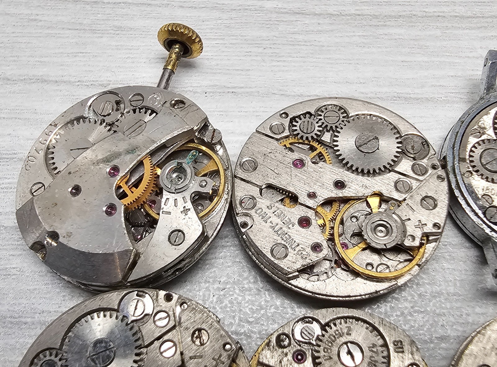 Soviet Vintage Movement Slava Zaria Chaika USSR Mechanisms Watch parts Steampunk