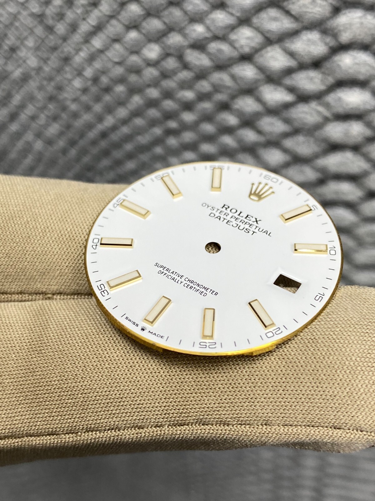 Rolex Datejust 41mm White Stick Two Tone Dial Model 126333 RARE