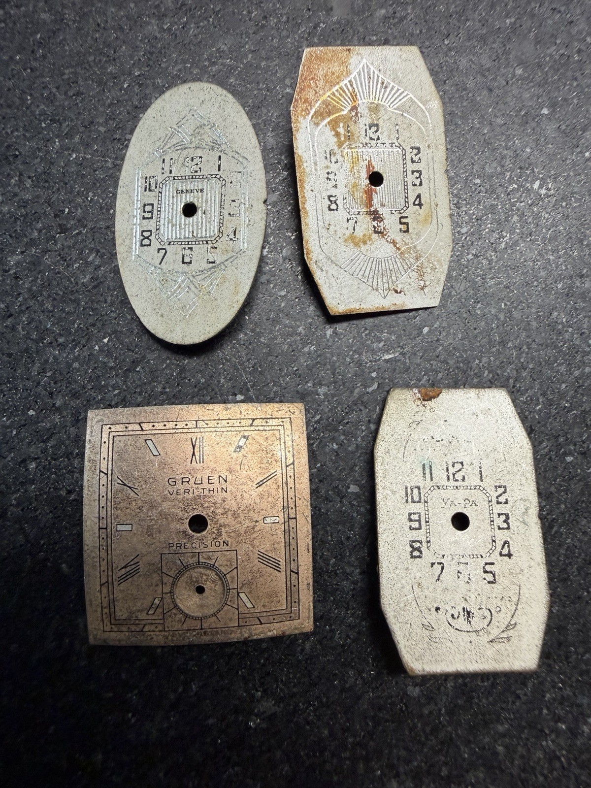 Watch Dial Lot 47 Pieces Bulova Elgin Waltham Gruen Art Deco Parts