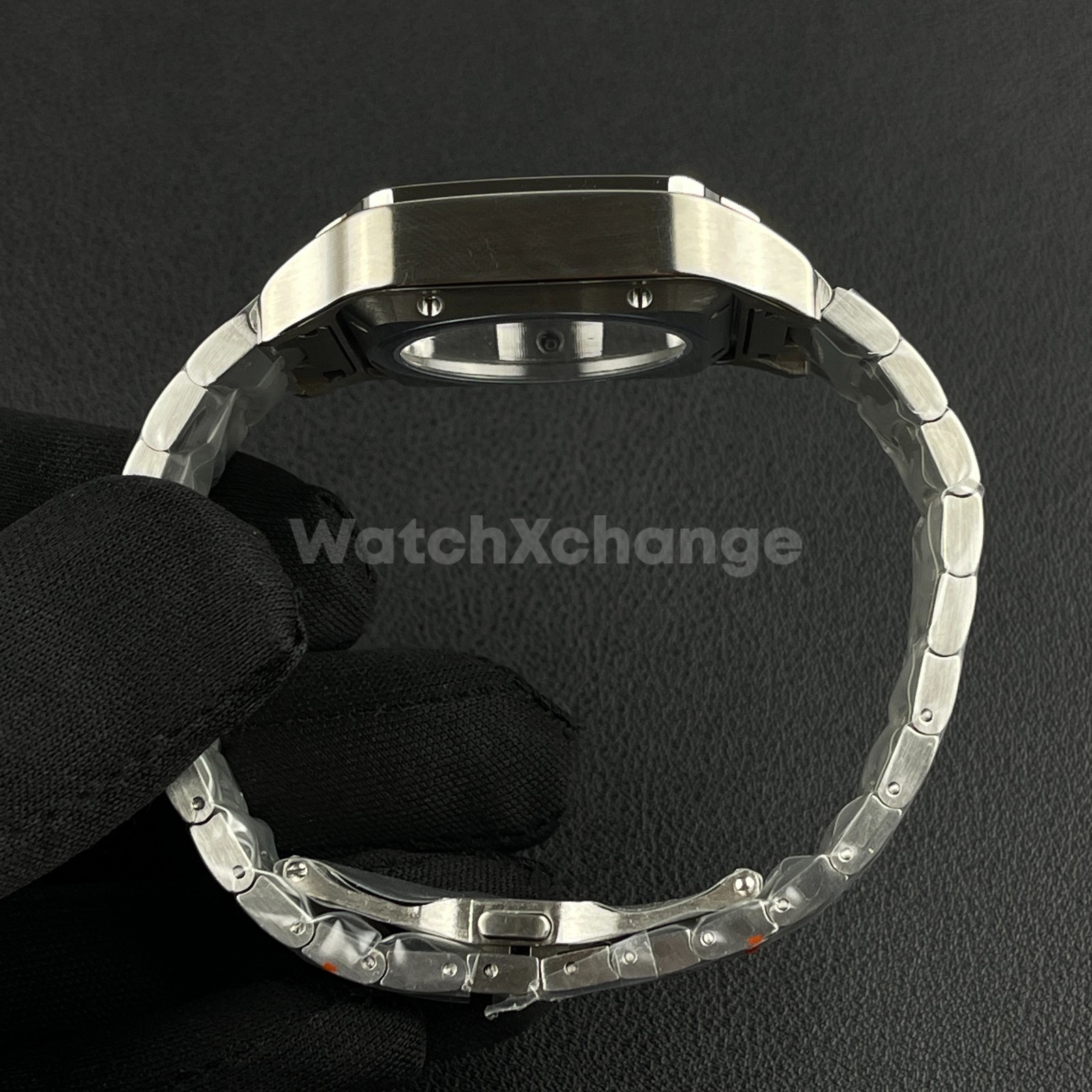 Silver 38mm Square Watch Case Stainless Steel NH35 4R35 NH36 4R36 Movements