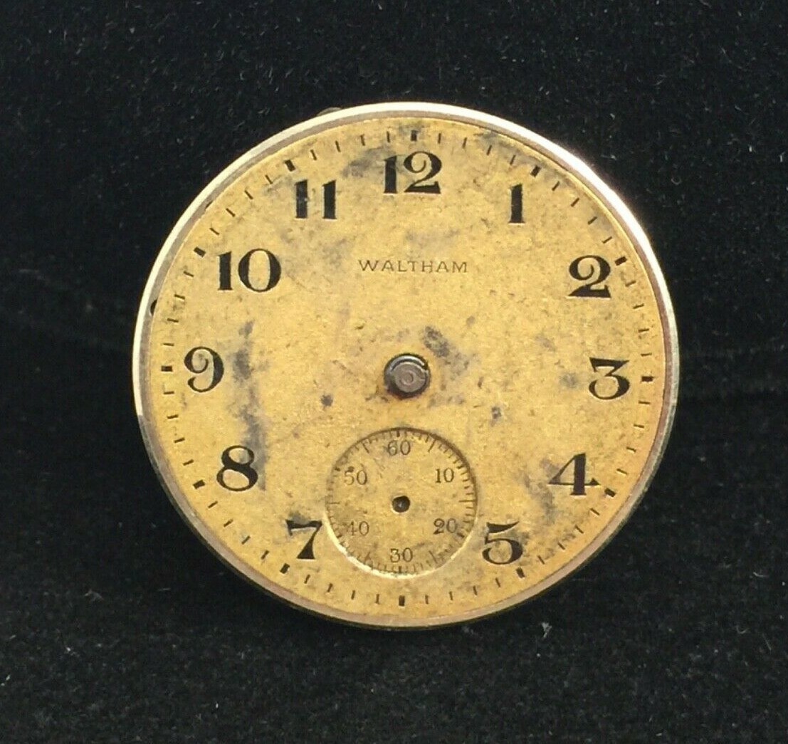 AWWCO Waltham Mass Sapphire Serial 20064280 Round Arabic Numeral Dial Movt 25mm