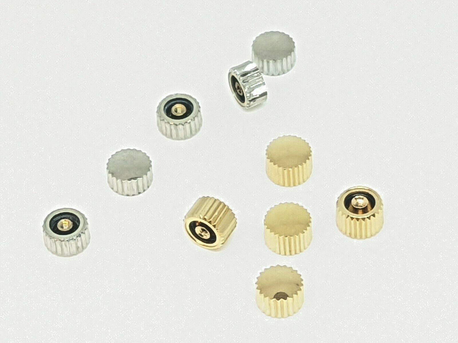 Waterproof crowns Diameter 4.00mm Tube 2.50mm Tap 10 (0.90mm) S/S or R/G x 5 pcs