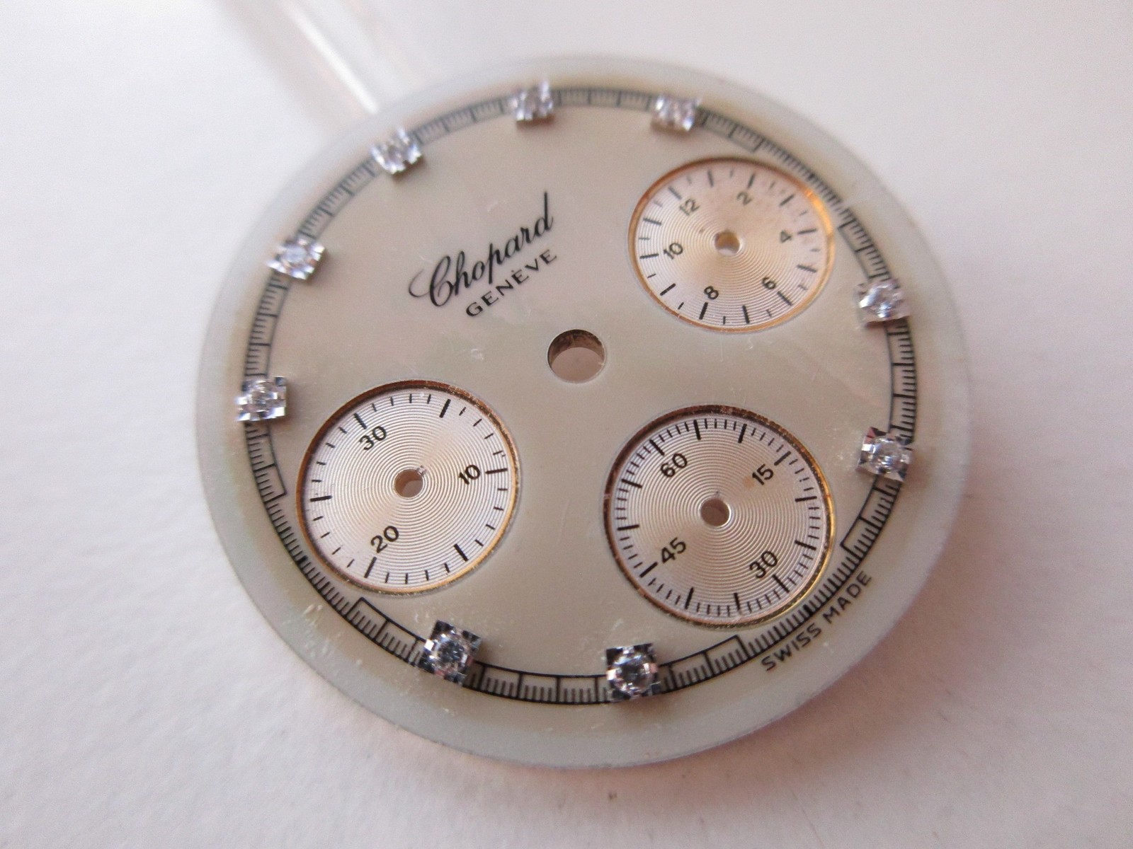 Chopard Geneve MOP Mother of Pearl chronograph watch dial ø 23.6 mm