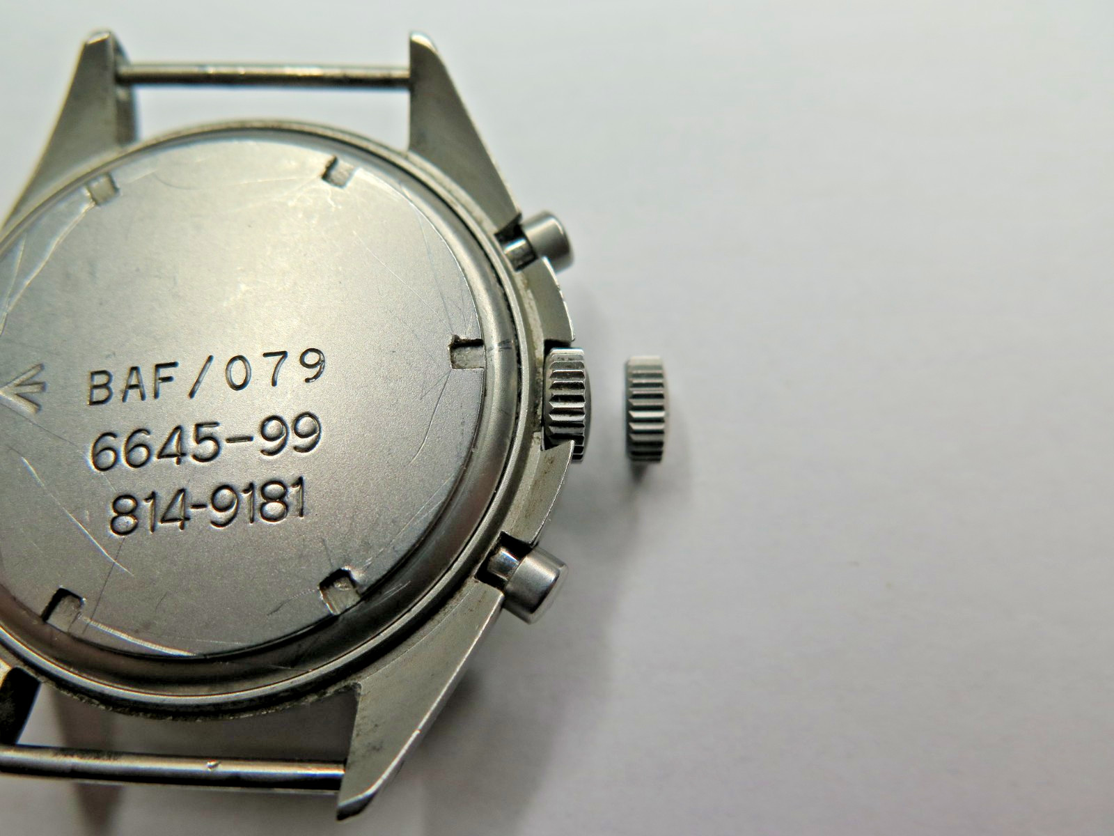New CWC Chronograph BAF Quartz Model 6.8 x 2.8 mm CROWN 0.90 Stem TAP 10 Parts