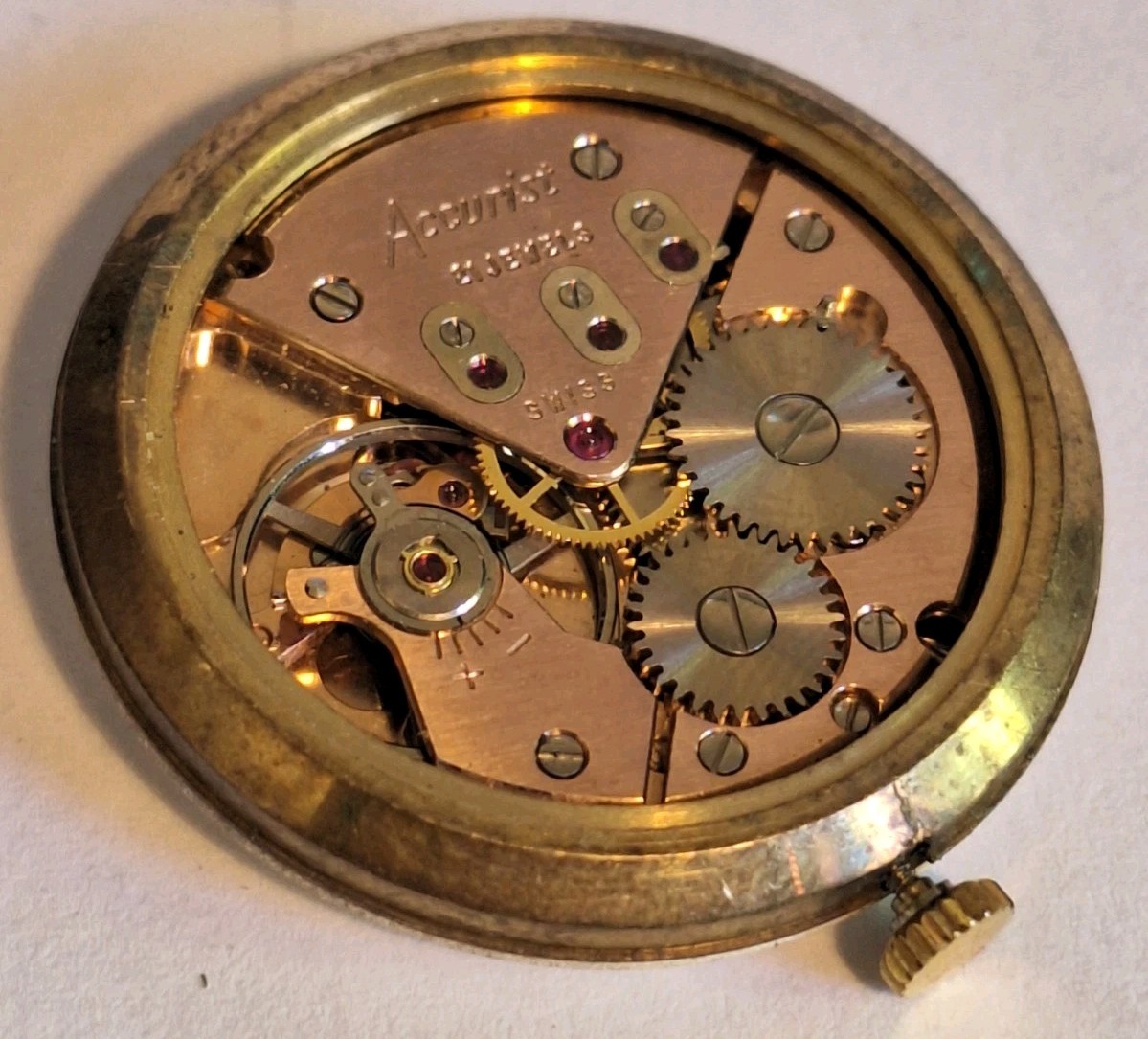 Vintage Accurist 21 Jewels Mechanical Watch Movement (Balance Is Okay)