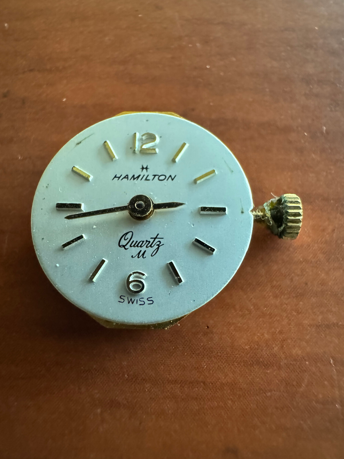 VINTAGE LADIES QUARTZ ETA 978.002 HAMILTON WRIST WATCH MOVEMENT KEEPING TIME