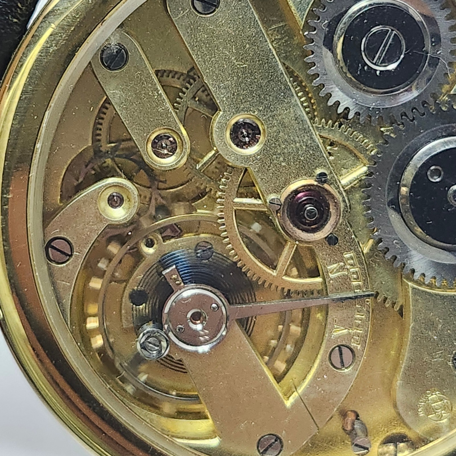 Working Marriage Wristwatch – Enamel Dial -Filigree Hands – 50mm