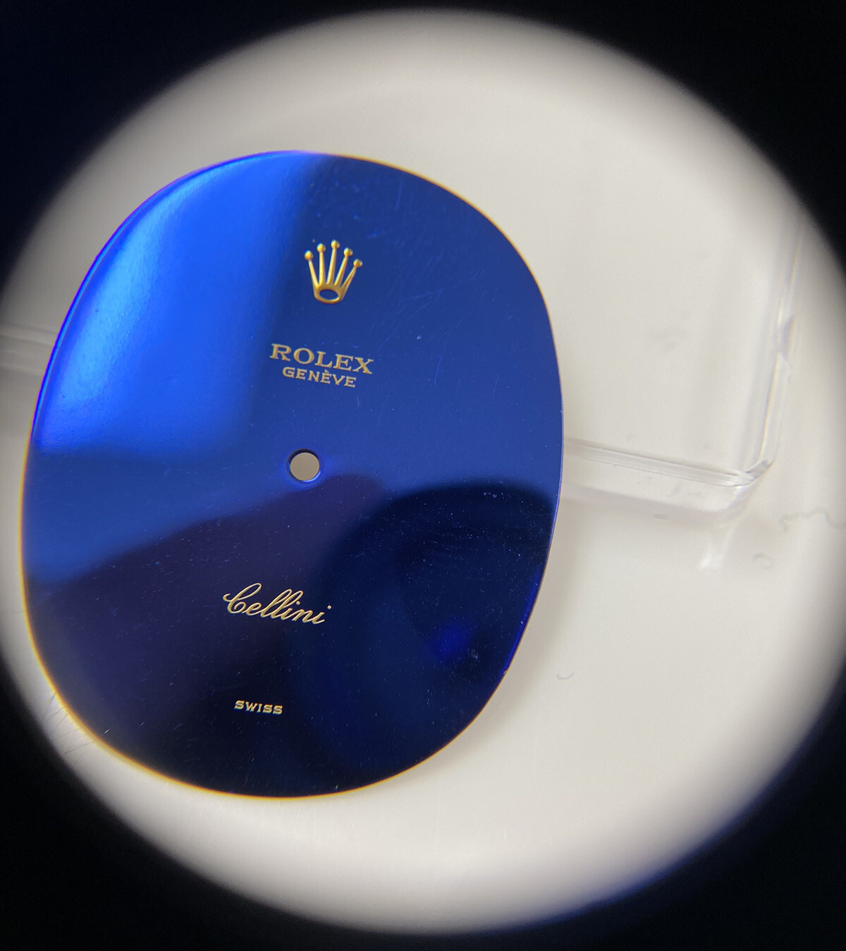Original Rolex Geneve Cellini Ref. 3729 Cal. 1601 Pocket Watch Blue Dial