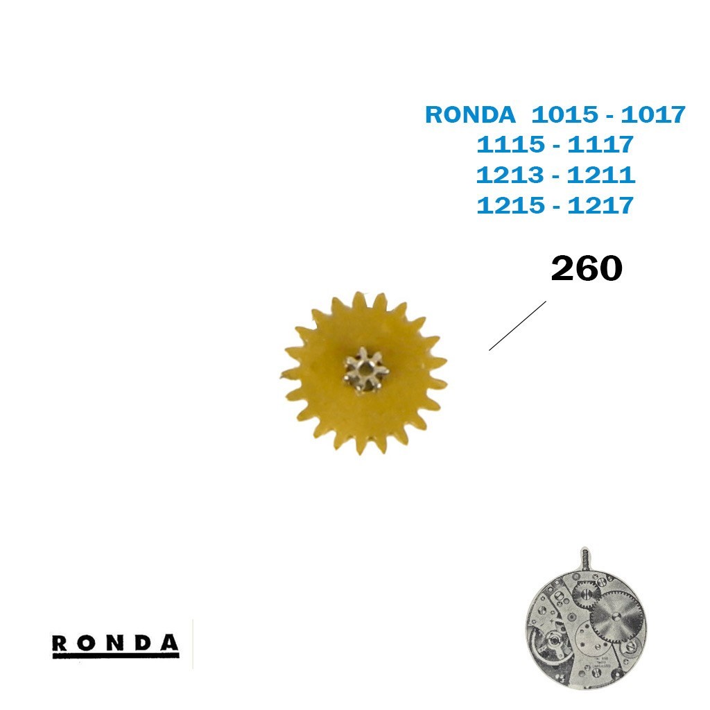 Minute Wheel Part No:260- For Movement RONDA 1117 1213 or 1211 or 1215 or 1217