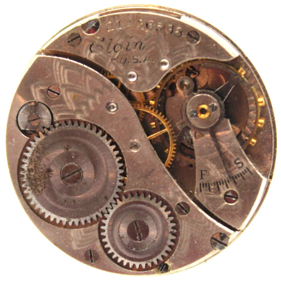 1919 ELGIN POCKET WATCH MOVEMENT 21436538 GRADE: 431 6/0s 7j (TH3)