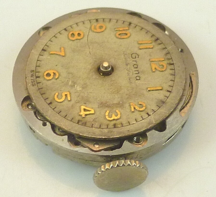 Grana KF351 Wristwatch Movement – Parts / Repair – Broken Balance