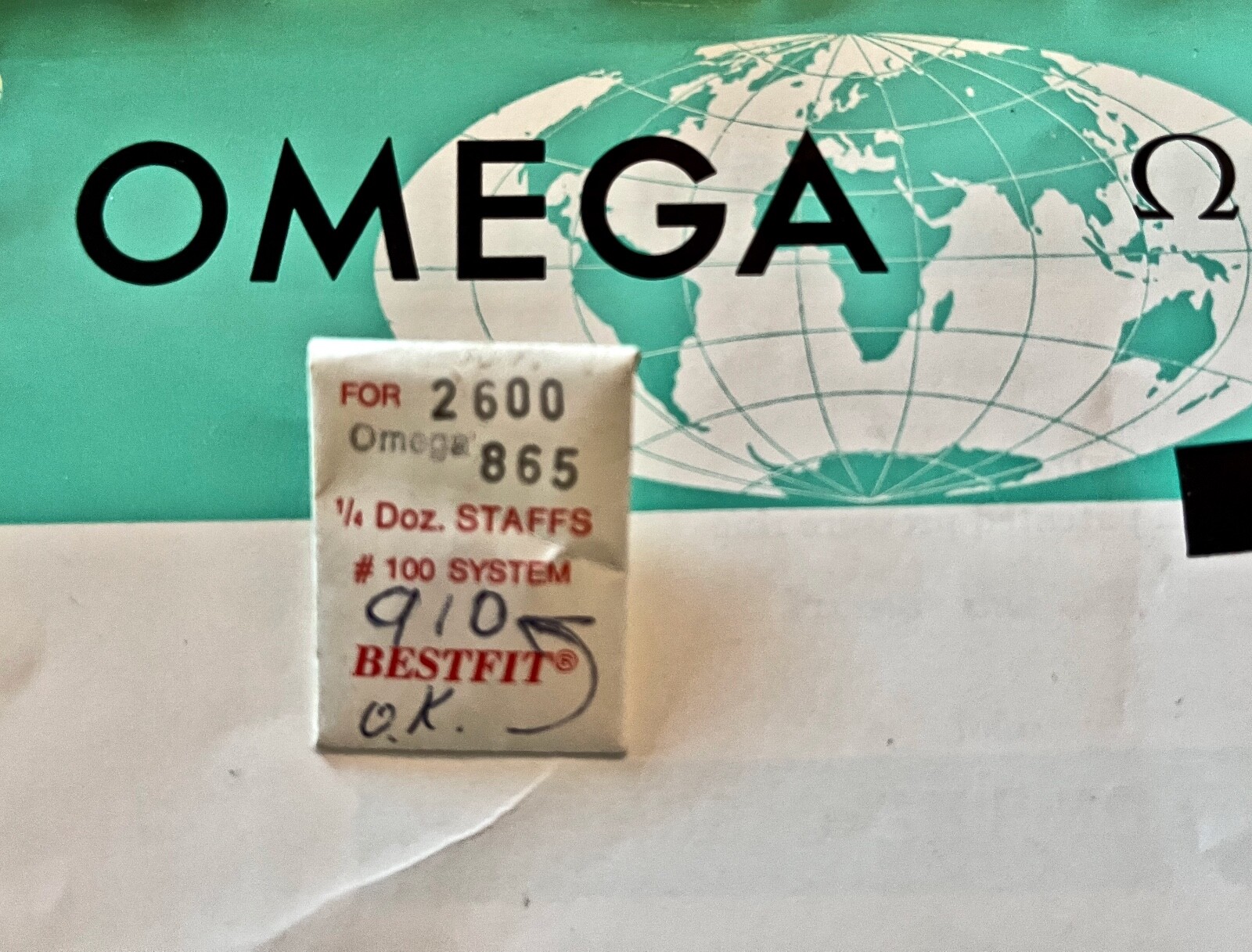 Vintage Omega Flightmaster chronograph caliber 910 Balance Staff Chronostop 865