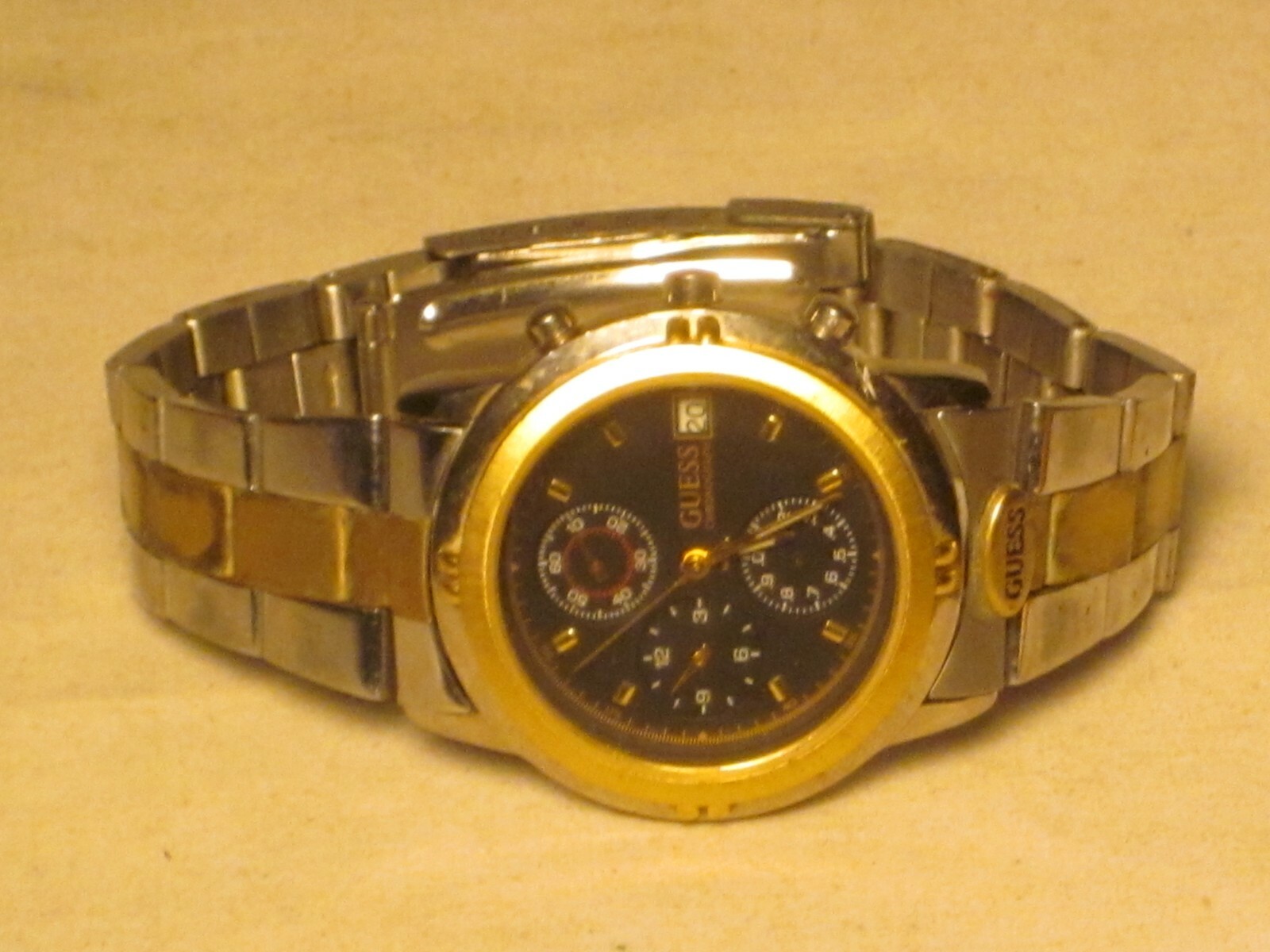 parts repair GUESS Chronograph wrist watch watch 1995 date time wristwatch