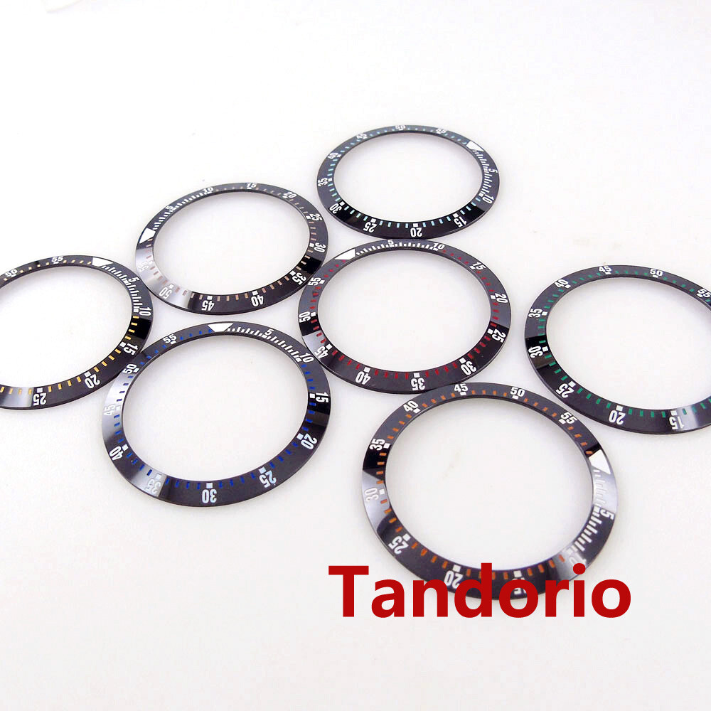 38mm*30.6mm Black Slope Ceramic Watch Bezel Insert fit 40mm Bliger Watch Case