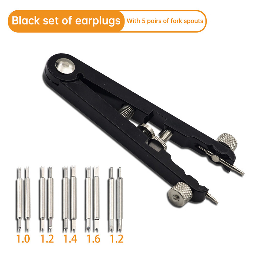 Watch Tweezer Repair Tool Watch Strap Remover Bracelet Adjuster Pliers + 10 Pins
