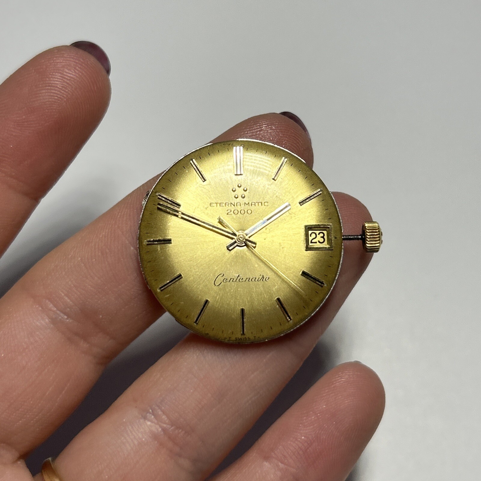 ETERNA-MATIC 2000 Centenaire Calendar Automatic 21 Rubies Cal K1481 Movement