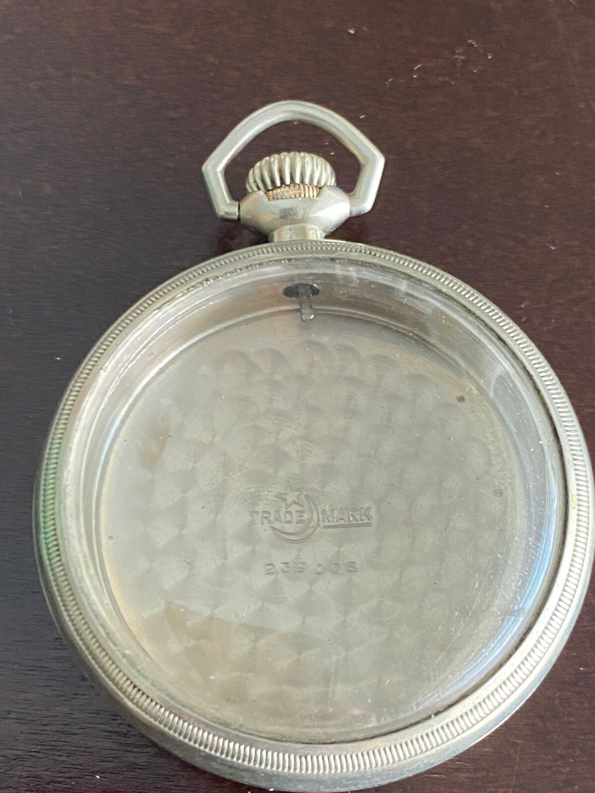 VINTAGE 18S OPEN FACE, SWING OUT POCKET WATCH CASE ONLY. LEVER SET , TRADEMARK