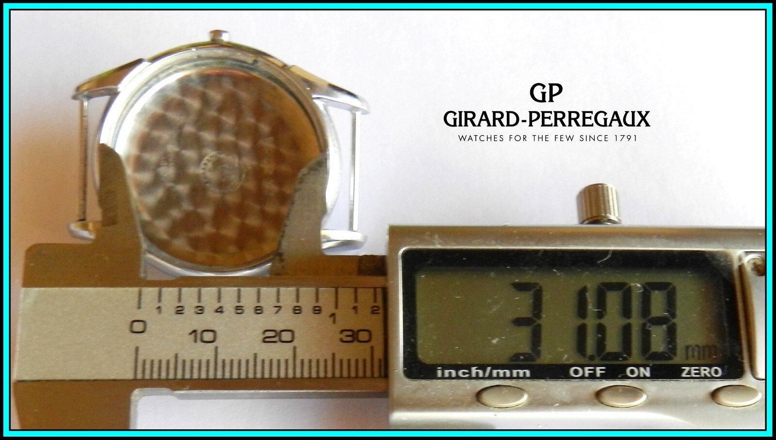 GIRARD PERREGAUX Vintage Chronograph Watch Case 1940’s for Aero Compax 22421