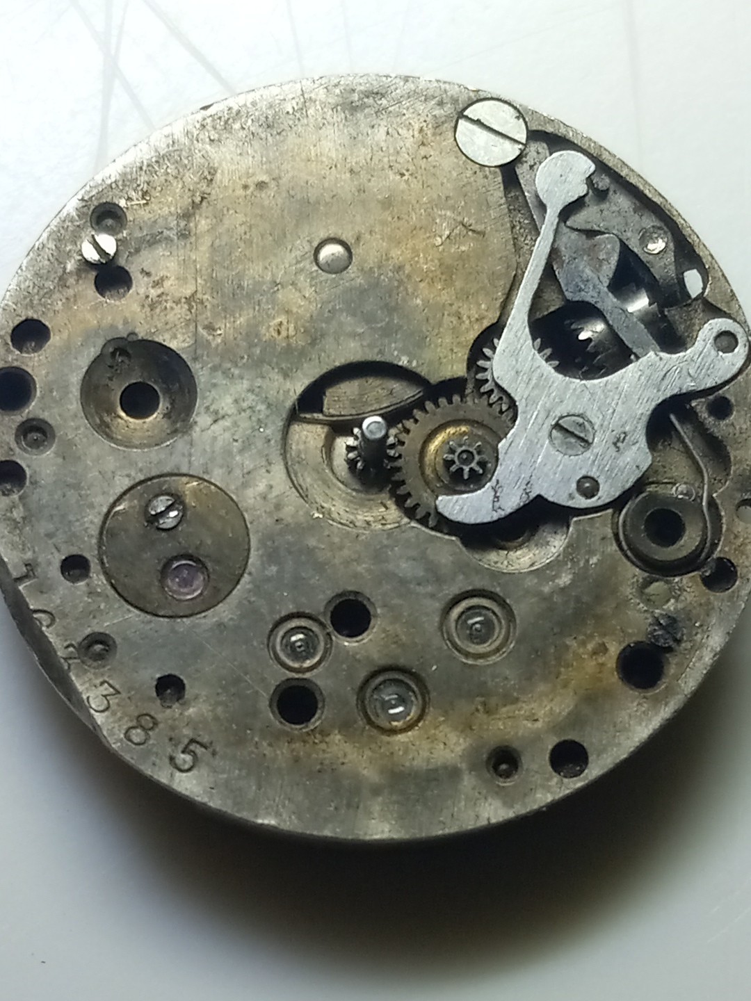 Vintage GLYCINE W. FY 15 Jewels 3 Adj. Watch Movement As Is Missing Parts
