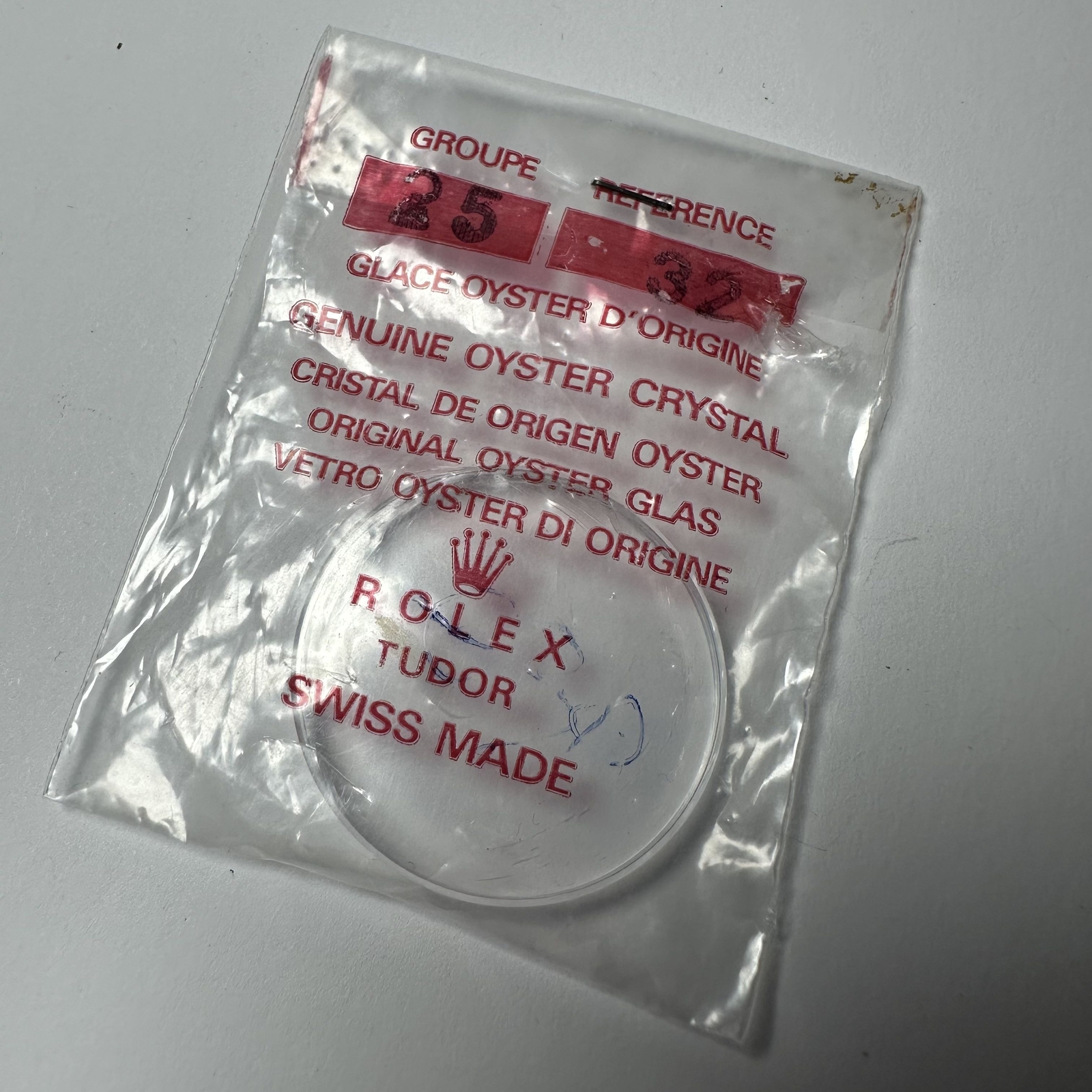Rolex “Domed” NOS Plexy glass for Milgauss 1019 ref 25-32 25 32
