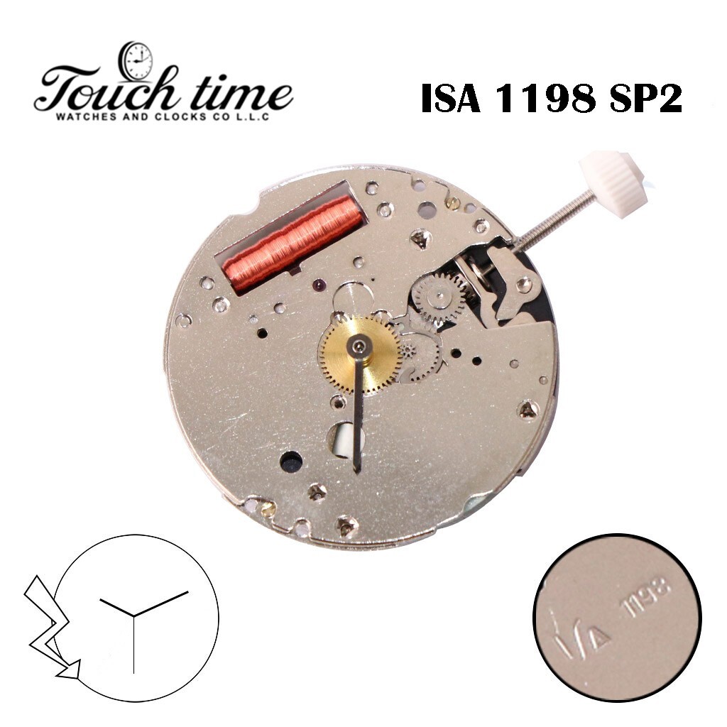 ISA 1198 SP2 Swiss Made Quartz Movement, Without Disk, 3 Hands.
