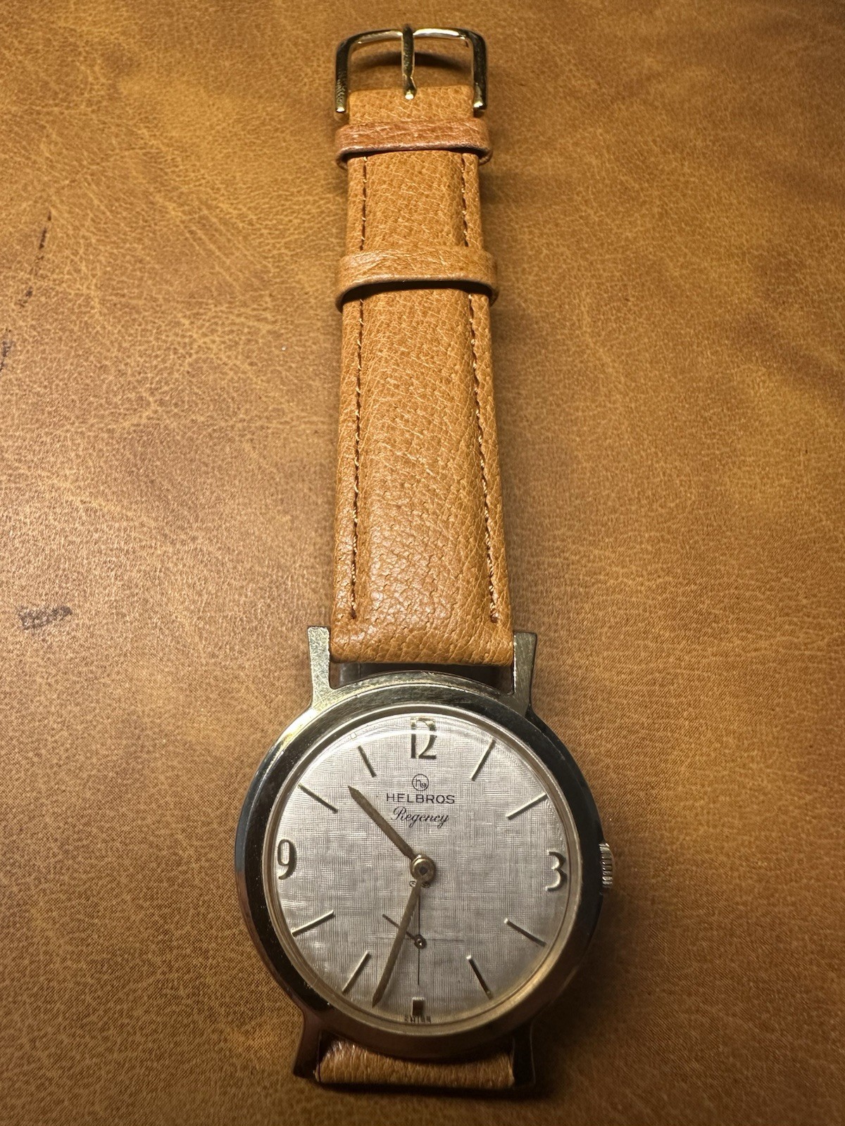 Helbros Regency 17J Swiss Manual Wind VTG Men’s Dress Watch W/ Waltham Movement