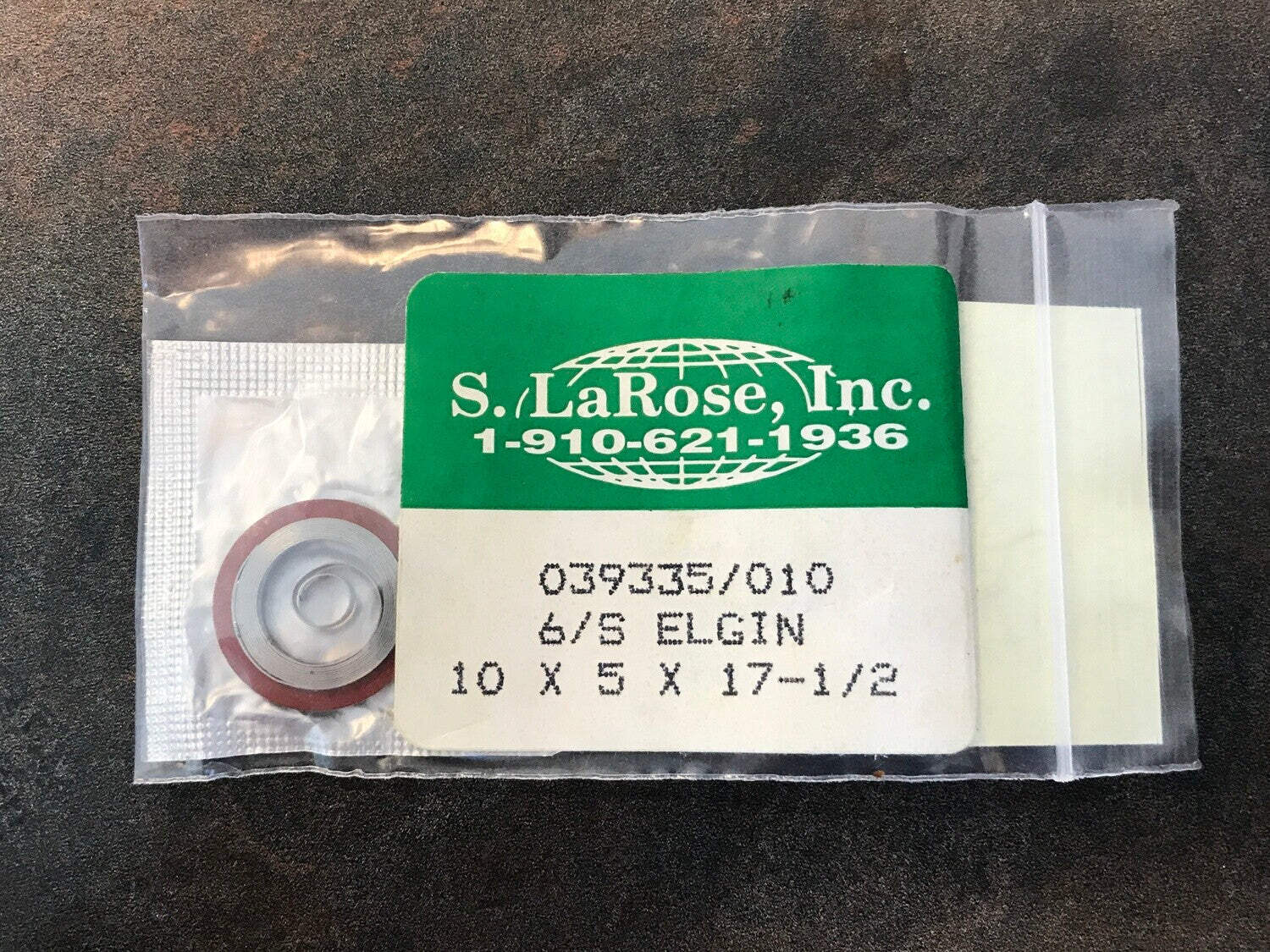 Elgin 6s Mainspring Factory No. 824 from S. LaRose – Alloy