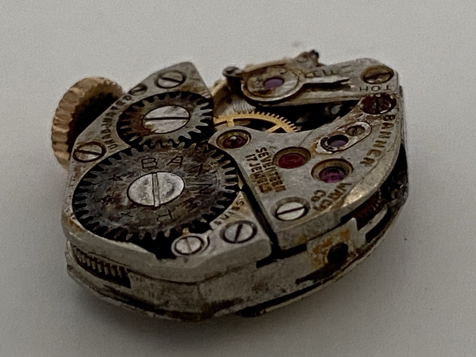 Vintage BANNER WATCH CO. 17 Jewels SWISS Wind Up For Parts Or Repair