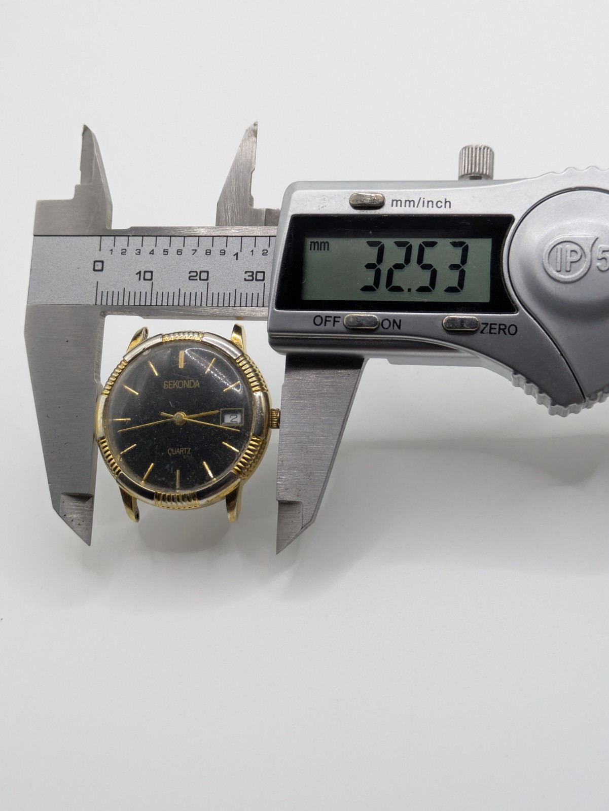Sekonda HP 6881 Quartz Date Watch Head No Strap Case Back Parts Repair