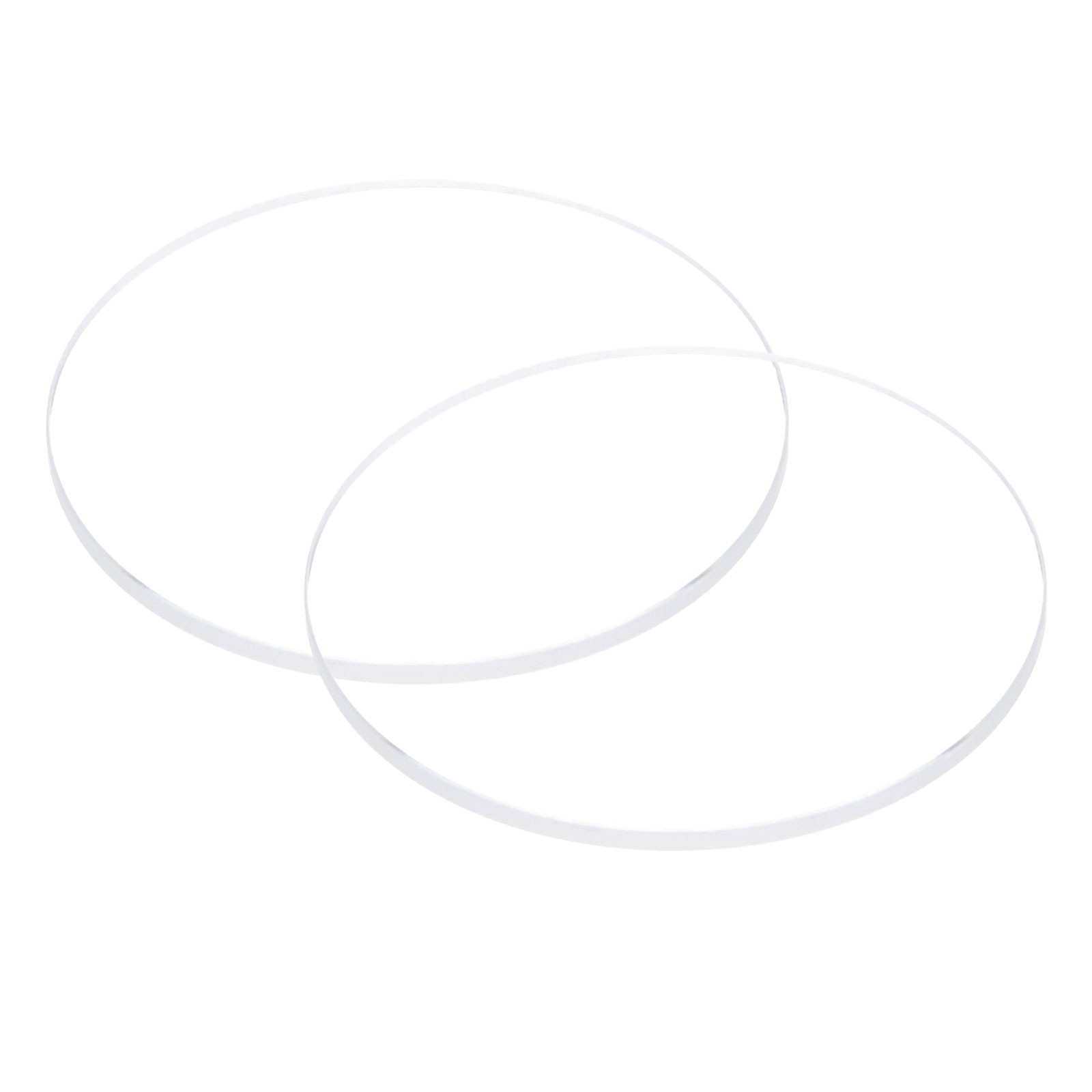 2pcs 37.5mmx2mm High Transmittance Watch Crystal Lens Glass Round Flat Mineral