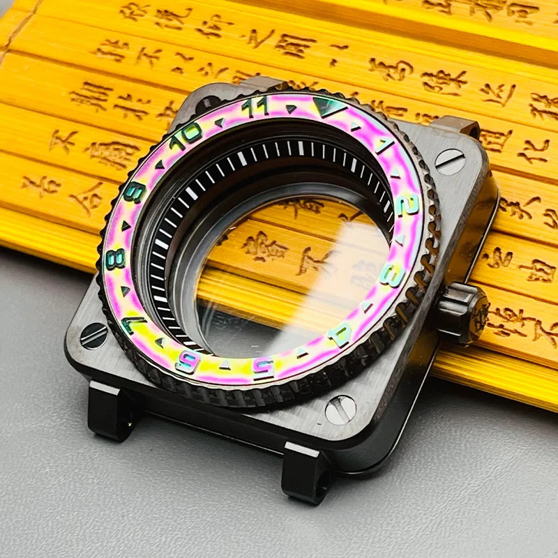 Black SKX007 Square Watch Case NH35 Cases Fits NH35 NH36 7S26 4R Japan Movement