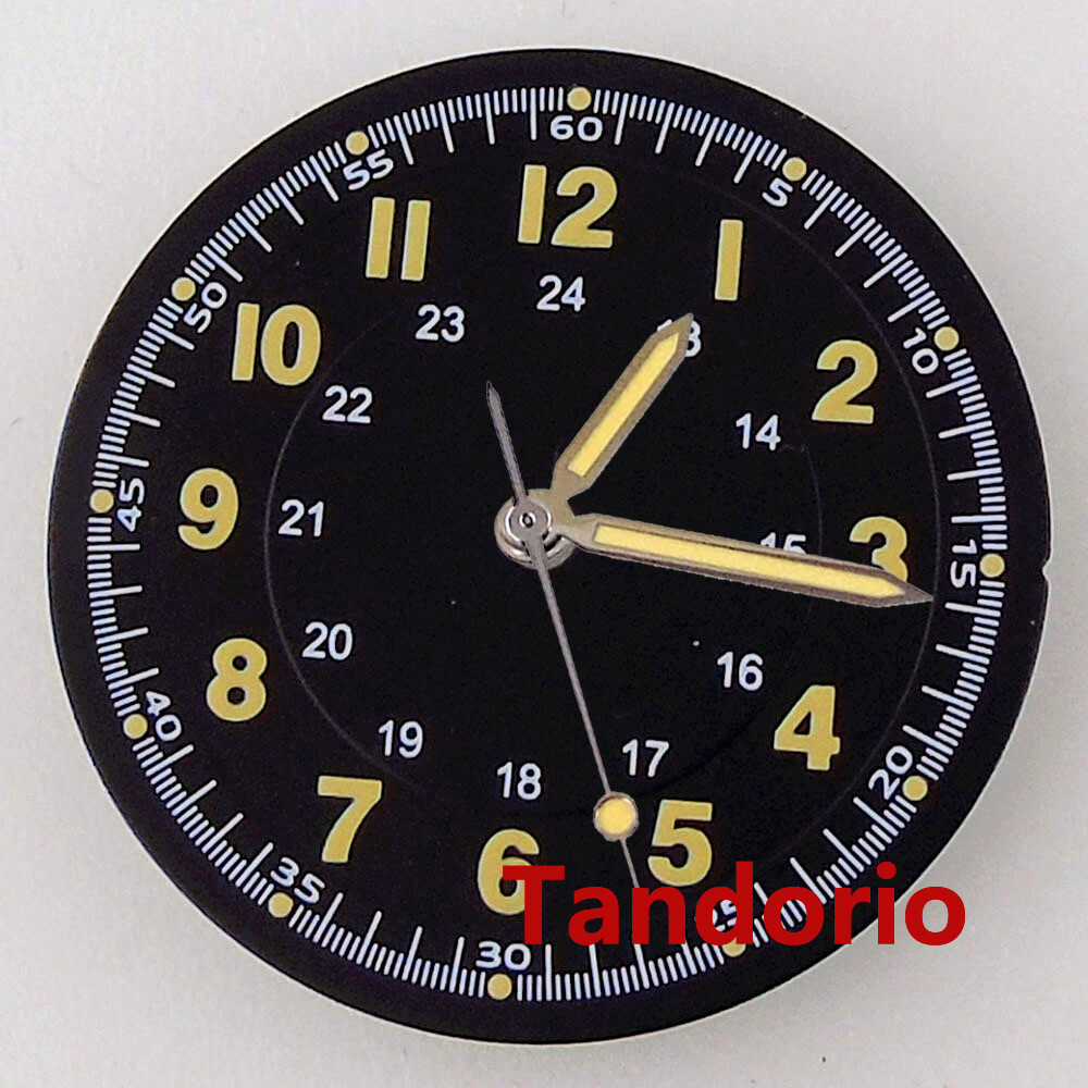 29mm Sunburst Watch Dial Face Fit NH35A NH36A Movement Arabic Numerals Mark Lume