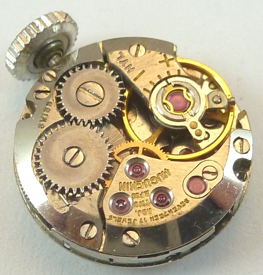 Vintage Huguenin LDS Mechanical Wristwatch Movement – Parts Repair
