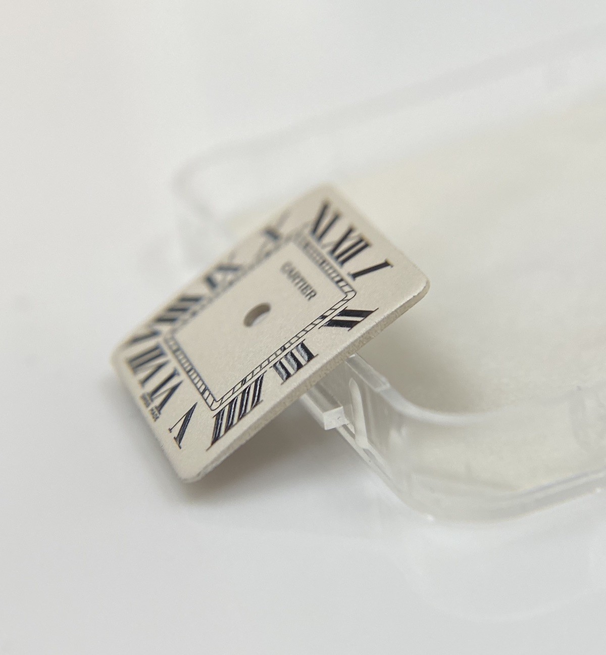 Original NOS Cartier Santos Galbée Cal 157 Ivory Roman Numeral Dial