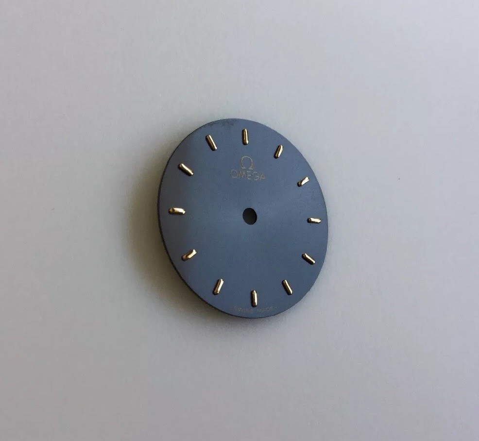 OMEGA Dial for ladies watch ,Black Matt Tone. 18mm in Diameter