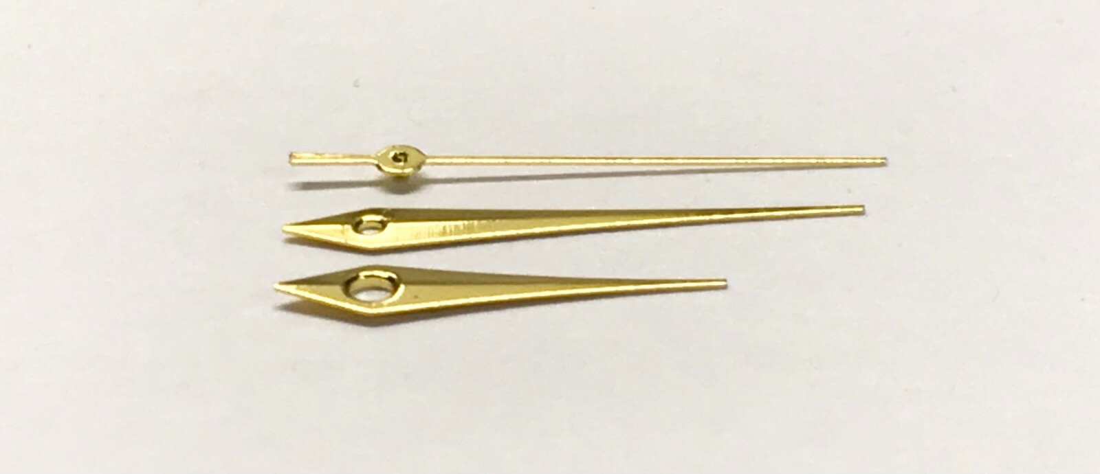 Watch Hands Dauphine Gold Elongated Diamond Shaped Hour minutes Sec 120/70/20